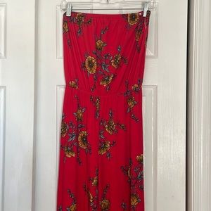 sunflower jumpsuit! Stretchy material, strapless